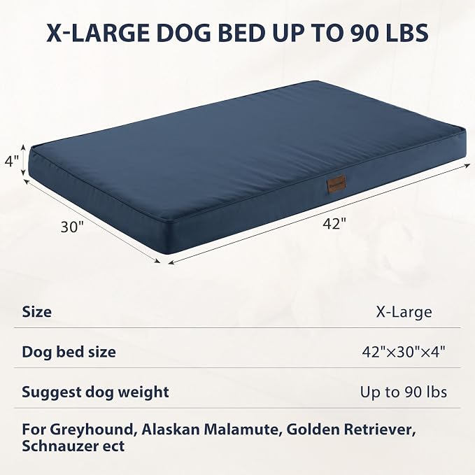 BFPETHOME Outdoor Waterproof Dog Bed for Large Dogs, Washable Cover, 42" | Outdoor & Indoor Use, Waterproof, For Medium, Large, Extra Large Dogs, Orthopedic, Egg Crate Foam, Up to 90 lbs - Image 4