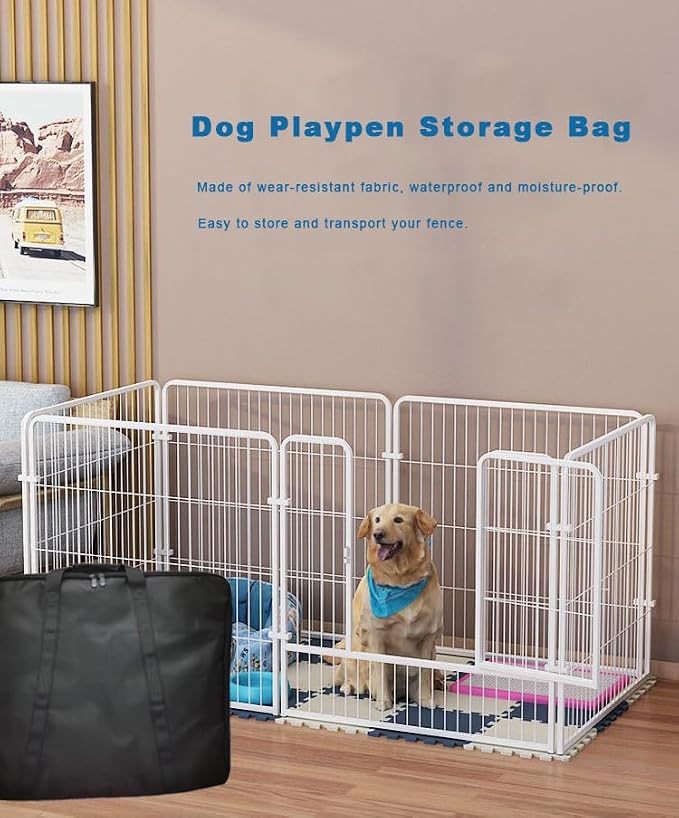 45" Dog Playpen Storage Bag, Suitable for Foldable Exercise Pet Playpens, Dog Fence Travel Bag with Handles for Camping and RV Trip, Waterproof Oxford Fabric - Image 4
