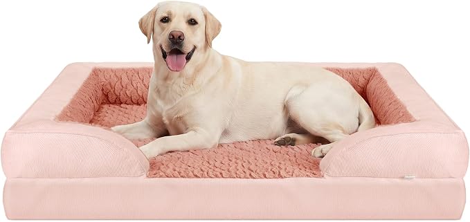 INVENHO Jumbo Orthopedic Dog Bed for Extra Large Dogs, Waterproof, Egg-Crate Foam Dog Couch Bed with Washable Removable Cover, Waterproof Lining and Nonskid Bottom by INVENHO