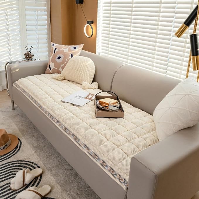 Pet Couch Cover for Sofa, Dog Couch Cover Protector, Spfa Covers for Dogs Washable, Non Slip Dog Bed Sofa Covers (27.55 * 82.67 in, White) - Image 3