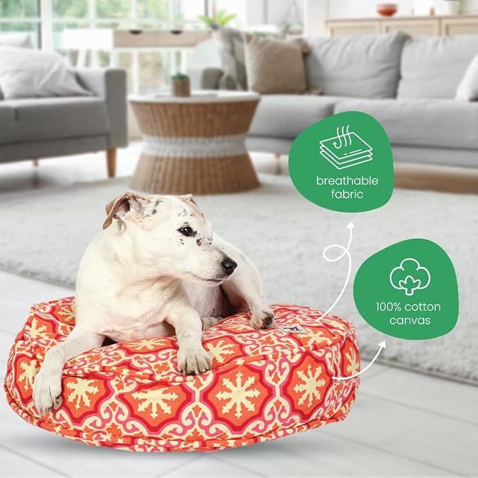 Molly Mutt Medium to Large Dog Bed Cover - Papillon Print - Measures 36” x 5’’ - 100% Cotton - Durable - Breathable - Sustainable - Machine Washable Dog Bed Cover - Image 4