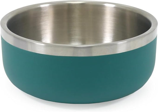 Rosewood Premium Double-Wall Stainless Steel Pet Food Bowl 700ml - Teal by Rosewood