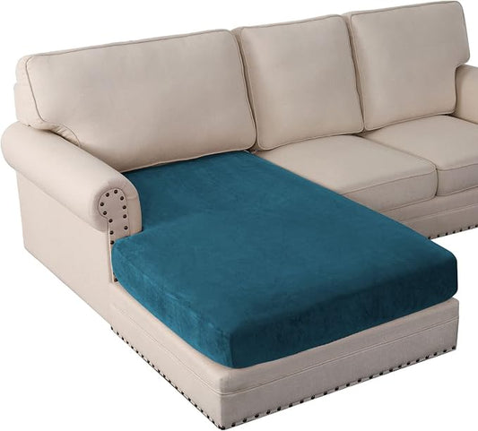 PrinceDeco Velvet Couch Cover for Dogs, Washable L Shaped Couch Cover, 1 Piece, Deep Teal by PrinceDeco