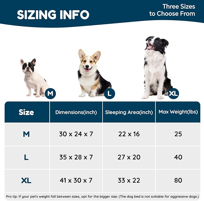 ChiXnuggle Orthopedic Dog Bed, Washable Cover, Faux Fur Bolster Pet Couch | waterproof,egg crate foam,non-slip bottom,for extra large dogs,cream,41*30*7,dog sofa - Image 2
