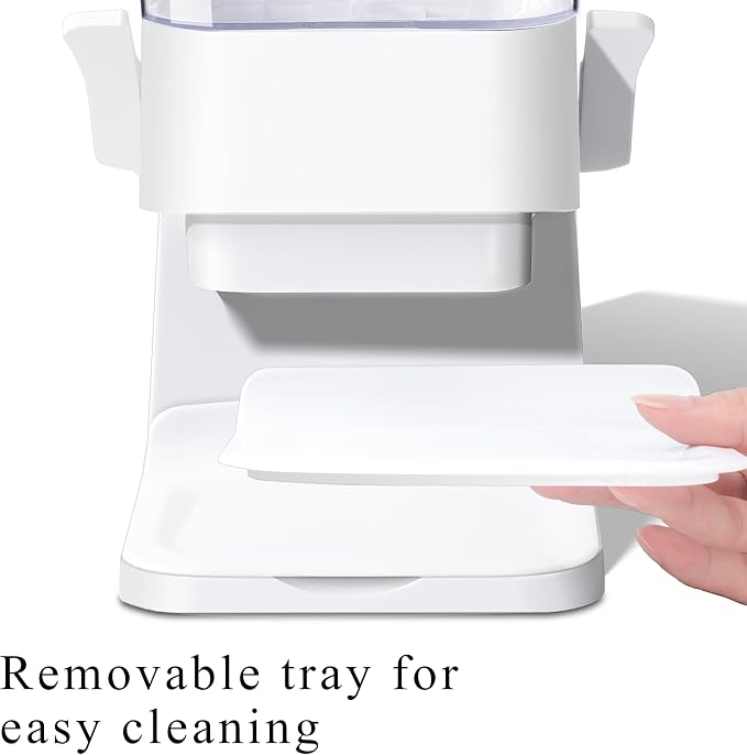 Cereal Dispenser Countertop, 5L Cereal Containers Storage Dispenser for Pantry, Large Dry Food Cereal Dispenser, Not Easy to Crush Cereal, Can Hold Oatmeal, Candy, Snack, Grain, Pet Food (White, 3Pc) - Image 5