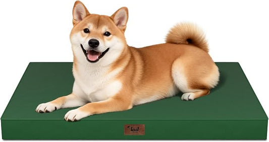 Outdoor Waterproof Orthopedic Dog Bed for Medium Size Dogs | Egg Crate Foam for Joint Support, Fits 36x23 Crates, TPU Waterproof Layer, Machine Washable 1680D Oxford Cover, Up to 50 lbs by TailStories