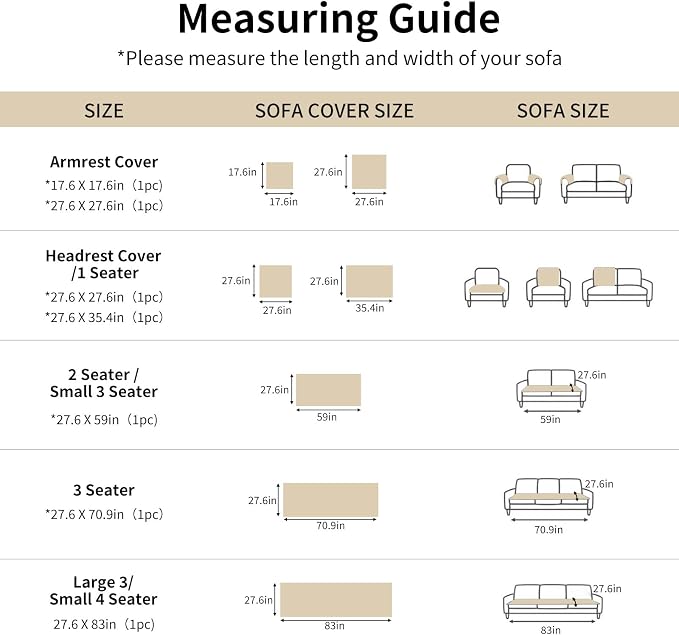 Fuzzy Couch Arm Covers for Dogs Washable, Thick Couch Covers for 3 Cushion Sofa Pet Friendly, Non Slip Plush Dog Couch Cover for for Sectional, Loveseat (Beige, 17.6" x 17.6") - Image 3