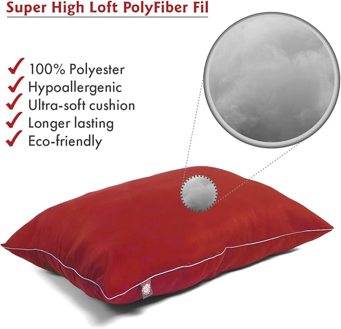 Majestic Pet 28-Inch by 35-Inch Super Value Pet Bed Medium, Red (Pack of 3) - Image 3