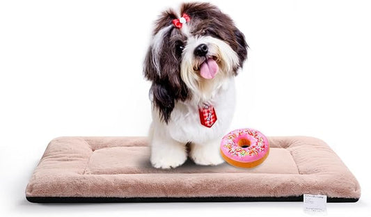 Dog Crate Pad Washable Dog Bed for Crate Small Cozy Mat 24-Inch Pink | Ultra Soft Kennel Pad,Anti-Slip Bottom,Fits for Most Metal Crates,Comfortable Sleeping Pet Mat by VERZEY