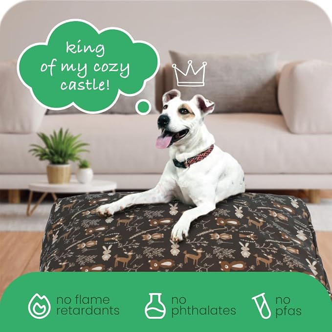 Molly Mutt Medium to Large Dog Bed Cover - Gorgeous Beasts Print - Measures 27”X36”X5’’ - 100% Cotton - Durable - Breathable - Sustainable - Machine Washable Dog Bed Cover (Dd72b) - Image 6