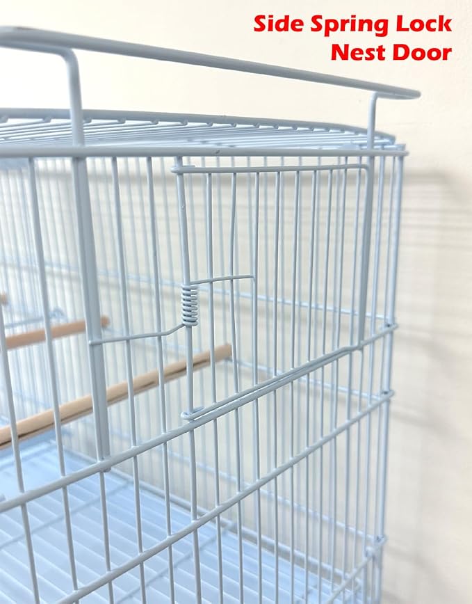 LOT of Stackable Breeder Bird Flight Cage with Removable Center Divider and Breeding Nest Box Doors with Removable Rolling Stand - Image 7