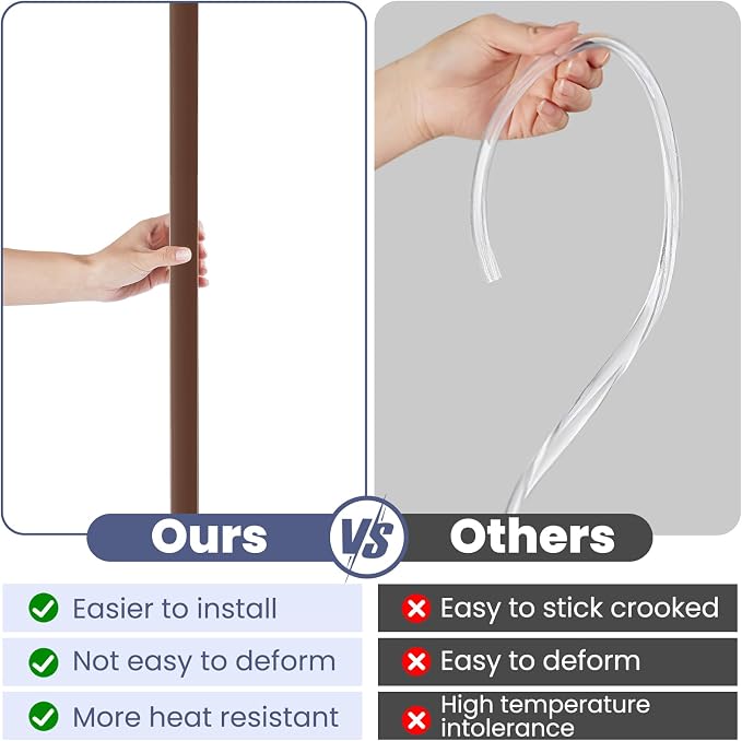 2PCS Wall Corner Protectors Guards - Self Adhesive Corner Protector & Corner Guards for Walls Edge Protection, Easy to Apply - No Tools Needed(Brown, 31.5"x1.18") - Image 7