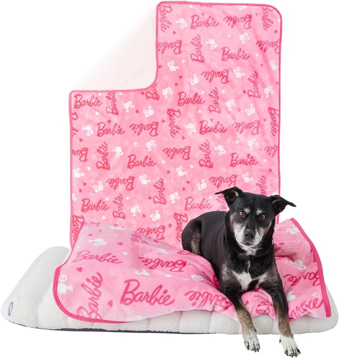 Barbie Waterproof Dog Bed Cover, Large 50x60 Pet Blanket for Furniture Bed Couch Sofa, (Officially Licensed) by Franco by Franco