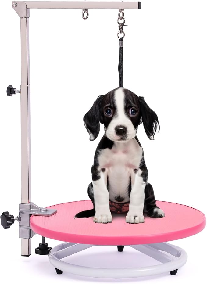 Dog Grooming Table for Dogs At-Home - 360 Rotating Medium Small Dog Grooming Table Adjustable Grooming Arm Includes Grooming Arm, Loop Noose by Phenfor