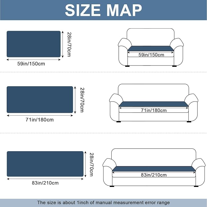 Waterproof Dog Couch Cover, Non Slip Pet Sofa Protector, Thick Fuzzy Couch Cover for Dogs, Machine Washable Furniture Protector, Scratch Resistant Pet Couch Mat(Berlin Blue, 28" x 71"/70 x 180cm) - Image 2