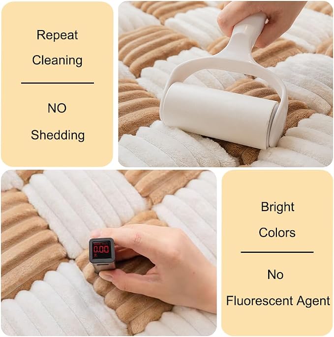 Non Slip Couch Cover for Dogs Washable, Pet Covers for Sofa 3 Cushion Couch Sofa Pet Friendly (Light Brown, 27.6" x 70.9") - Image 5