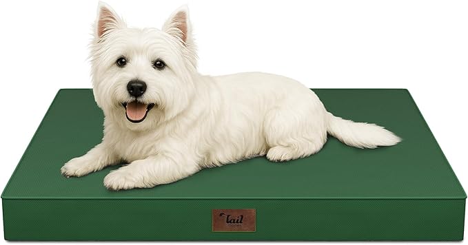 Waterproof Orthopedic Dog Crate Bed for Small Dogs & Cats | Egg Crate Foam, Fits 24x18 Crates, TPU Waterproof Layer, Machine Washable 1680D Oxford Cover, Small Pets Up to 20 lbs by TailStories