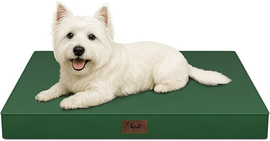 Waterproof Orthopedic Dog Crate Bed for Small Dogs & Cats | Egg Crate Foam, Fits 24x18 Crates, TPU Waterproof Layer, Machine Washable 1680D Oxford Cover, Small Pets Up to 20 lbs by TailStories