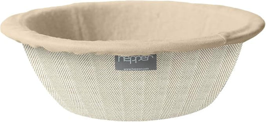 Hepper Cat Nest - Washable Cat Bed - Cream Herringbone by Hepper