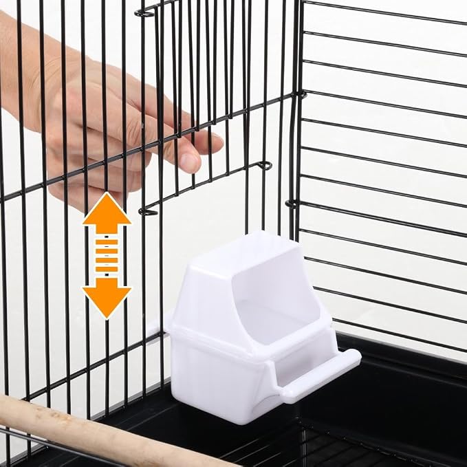 Yaheetech Open Play Top Travel Bird Cage for Conure Sun Parakeet Green Cheek Conure Lovebird Budgie Finch Canary, Small-Size Travel Portable - Image 6