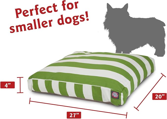 Majestic Pet Shredded Memory Foam Dog Bed Small with Removable Washable Cover – Rectangle Orthopedic Dog Bed–Durable Dog Crate Bed-Flat Dog Bed for Senior Dogs - (27x20) S - Villa - Marine - Image 3