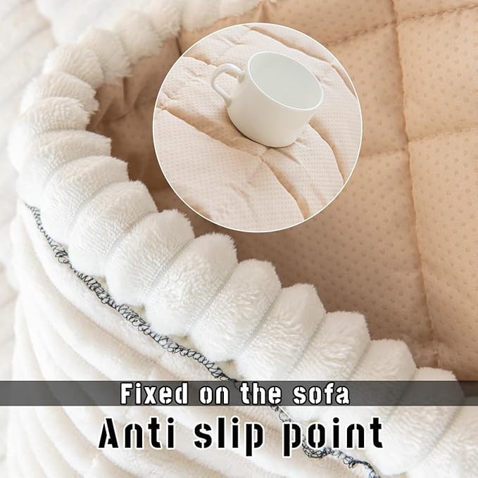 Mitid Sofa Cover Fuzzy Couch Cover for Pet, Couch Covers for Dogs Pets Mat | Washable Non-Slip Sofa Slipcover Cushion Protector Pets Friendly Mat, Dog Couch Cover, Square Couch Covers for Dogs Non Skid - Image 4