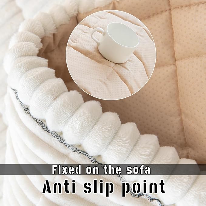 Mitid Sofa Cover Fuzzy Couch Cover for Pet, Couch Covers for Dogs Pets Mat | Washable Non-Slip Sofa Slipcover Cushion Protector Pets Friendly Mat, Dog Couch Cover, Square Couch Covers for Dogs Non Skid - Image 4