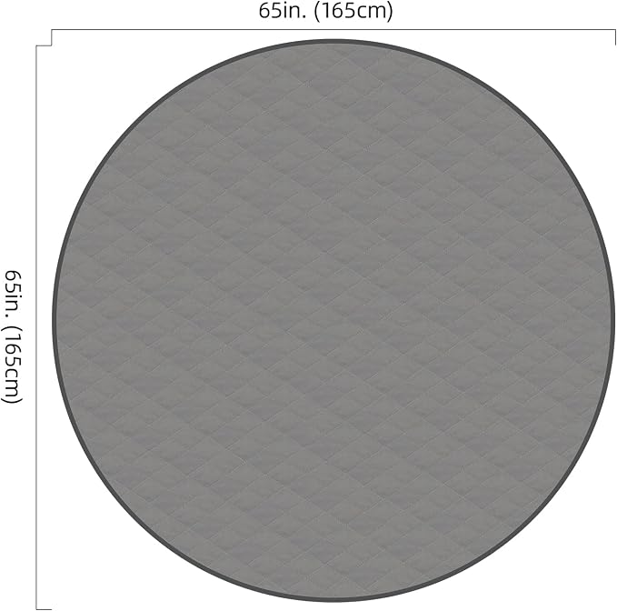 Washable Reusable Dog Pee Pads, 65" Round Absorbent & Waterproof Puppy Training Pad for Crate, Playpen & Carpet, Large Potty Pads for Dogs, Cats & Small Pets - Image 4