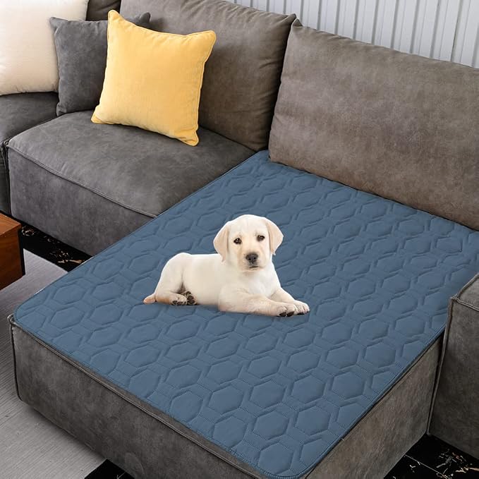 Tcksstex Waterproof and Non-Slip Dog Bed Cover and Pet Blanket Sofa Pet Bed Mat ，car Incontinence Mattress Protectors Furniture Couch Cover for Most Cats Dogs, Pets（30x70- Navy Blue） - Image 7