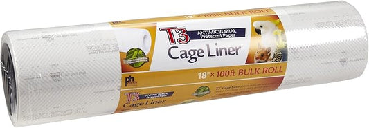 Prevue Hendryx Pet Products T3 Cage Liner, 18-Inch by 100-Feet White by PrevuePetProducts