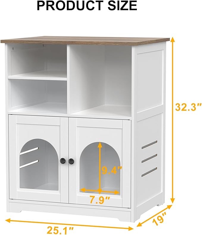 GDLF Cat Feeding Station, Cat Cabinet for Microchip Feeder with Dog-Proof Design, Specially Fits Surefeed & Automatic Pet Feeder for Multi-Pets Home - Image 6
