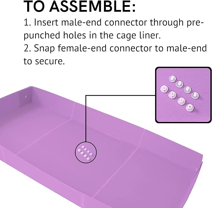 Midlee Guinea Pig Corrugated Plastic Cage Liners - 2 x 3 Panel Size - Purple | Bottom Grid Cage Protector Small Animal Waterproof Floor - Image 6