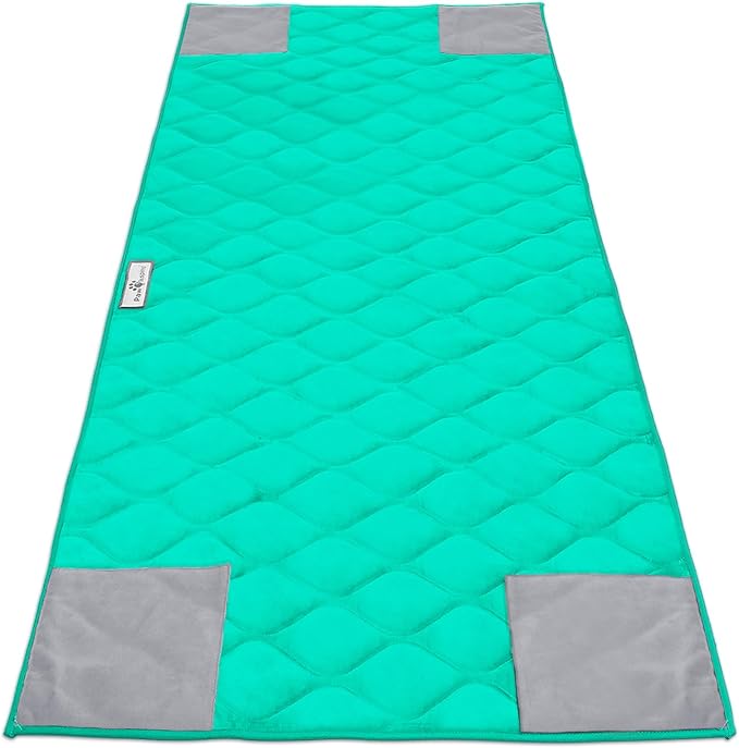 Paw Inspired PopCorner Washable Fleece Cage Liners, C&C 2x5, Green | Reinforced Corners, Super Absorbent Mat, Bedding, Waterproof Bottom, Guinea Pigs, Ferrets, Rabbits, Hamsters, Small Animals by HOME