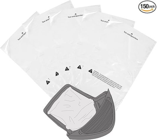 150 Count Waste Drawer Liners Bags Compatible with All Litter Box Robot Models, 9-11 Gallons Litter Box Liners by Lisyee
