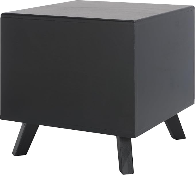 SAFAVIEH Home Collection Bean Mid-Century Matte Black Square Covered Cave Small Pet Cat Bed (Fully Assembled) - Image 7