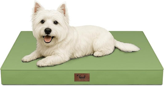Waterproof Orthopedic Dog Crate Bed for Small Dogs & Cats | Egg Crate Foam, Fits 24x18 Crates, TPU Waterproof Layer, Machine Washable 1680D Oxford Cover, Small Pets Up to 20 lbs by TailStories