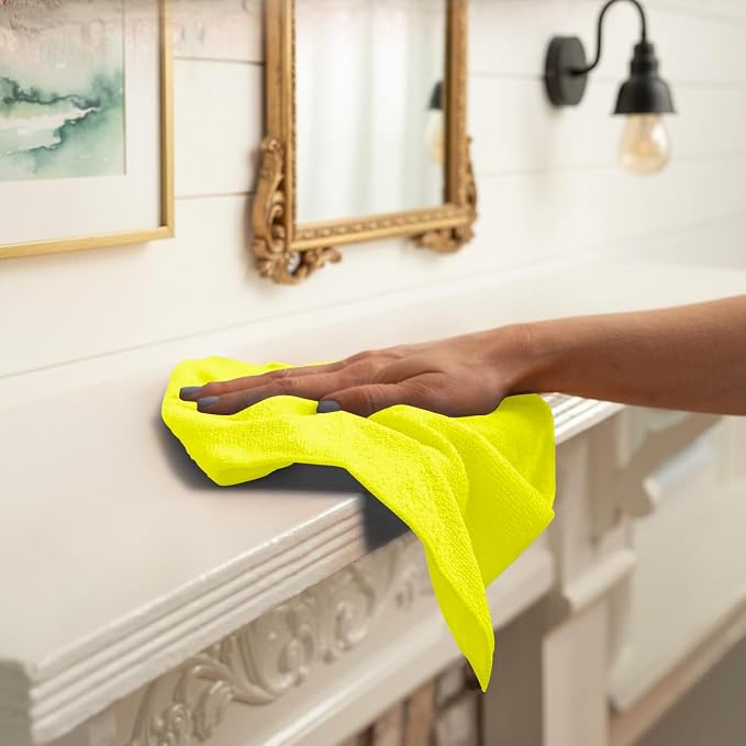Avalon Towels Microfiber Cleaning Cloths (Value Pack of 12) - Size 12 x 12 Inches, Highly Absorbent Cleaning Rags, Lint Free, Reusable and Washable, Microfiber Towels for Cars - Image 2