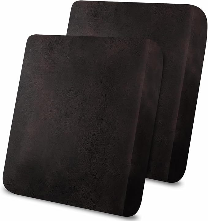 molasofa Leather Look Couch Cushion Covers, Stretch Sofa Cushion Covers for Sectional Armchair Loveseat Protector,Replacement Seat Cushion Slipcovers, Machine Washable(2 Cushion Sofa, Chocolate) by Molasofa