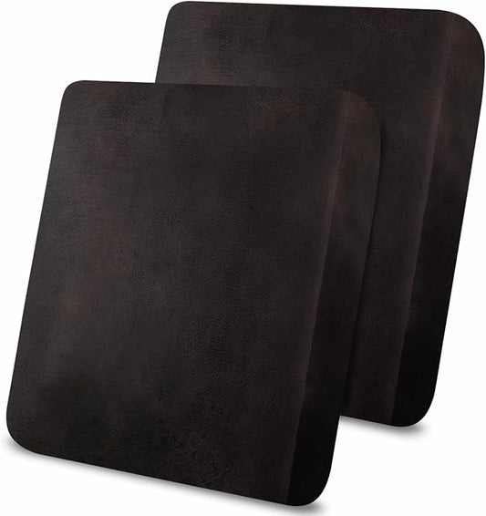 molasofa Leather Look Couch Cushion Covers, Stretch Sofa Cushion Covers for Sectional Armchair Loveseat Protector,Replacement Seat Cushion Slipcovers, Machine Washable(2 Cushion Sofa, Chocolate) by Molasofa
