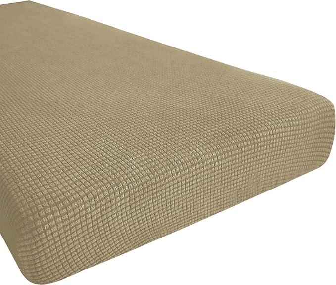 Hokway Couch Cushion Covers Stretch Cushion Covers Sofa Seat Cushion Slipcover Cushion Protector(Sand, Medium) by Hokway