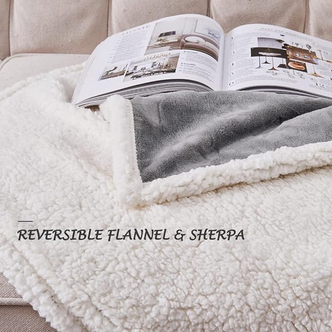 Qeils 1 Pack 2 Dog Blankets for Small Dogs - 2 pcs Waterproof Dog Blanket Washable - Soft Sherpa Fleece Puppy Blanket for Kitten Doggy, Warm Cat Blankets for Indoor Cats, 25"X30", Grey - Image 4