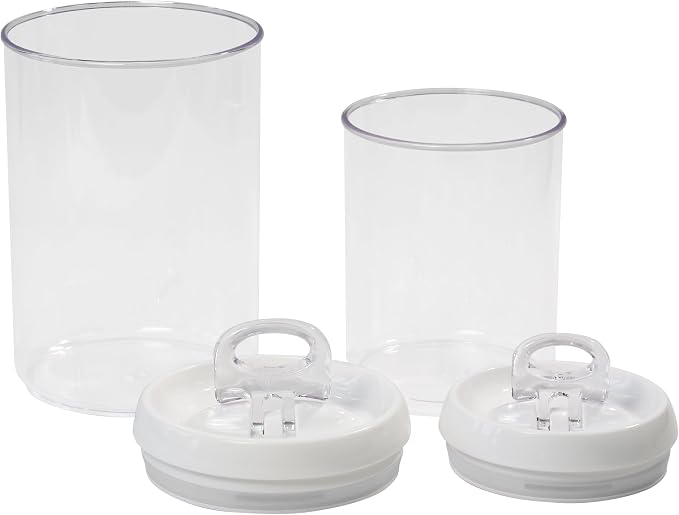 Felli Flip Tite Storage Container with Lid 6" ROUND Airtight Ring Lock Top, Plastic Canister Jar for Flour Sugar Rice Protein Powder Coffee Cracker Kitchen Pantry Organizer (6" Round Nest-M 2pk) - Image 9