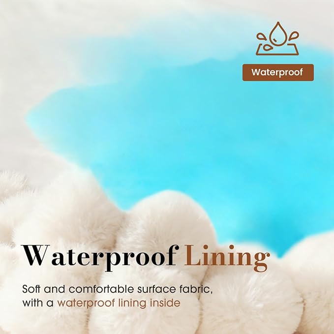 Extra Large Dog Bed Orthopedic Foam with Waterproof Lining | Egg crate foam for joint support. Soft plush surface. Non-slip bottom. Removable & machine washable cover. OEKO-TEX certified - Image 5