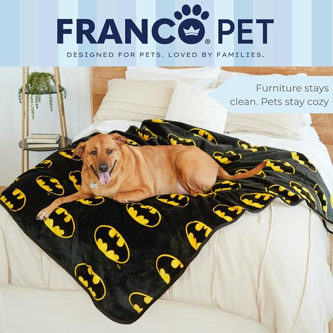 Batman DC Comics Waterproof Dog Bed Cover, XL 60x80 Pet Blanket for Furniture Bed Couch Sofa, (Officially Licensed) by Franco - Image 6