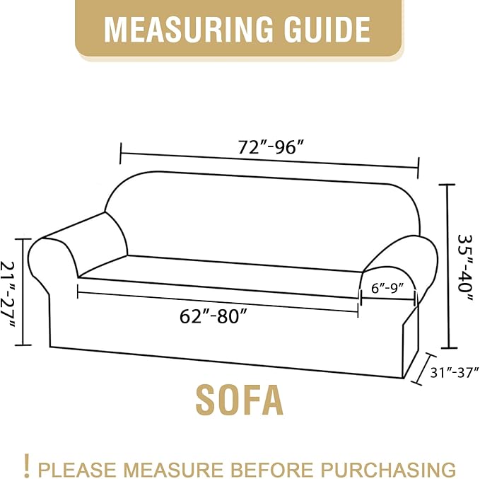 H.VERSAILTEX Floral Pattern Couch Covers High Stretch Sofa Covers Printed Couch Covers for 3 Cushion Couch Super Soft Couch Cover for Dogs Washable(Chic Bloomsom,Sofa) - Image 4