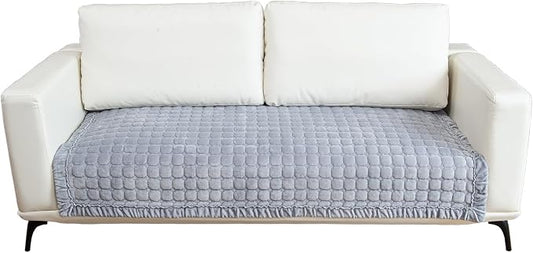 Couch Cover Sectional Couch Covers Non Slip Sofa Covers Washable for 3 Cushion Couch L Shaped Couch Protector Sofa Slipcovers for Kids Dogs Pets,Velvet,Gray,36''x82''(Only 1 Piece) by TAOMOCASTL