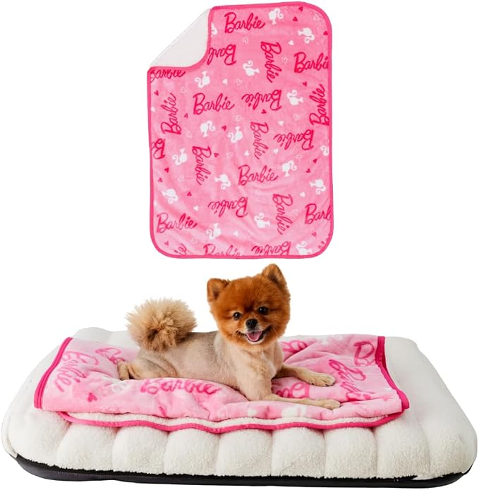 Barbie Waterproof Dog Bed Cover, Large 30x40 Pet Blanket for Furniture Bed Couch Sofa, (Officially Licensed) by Franco by Franco