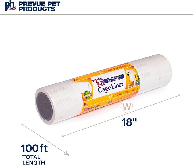 Prevue Pet Products T3 Cage Liner - Bird Cage Accessories, 100 ft Odor Absorbent Protection, Universal Liner for All Birds, Fits Small, Medium, and Large Enclosures, Simplifies Cleaning - Large Size - Image 6