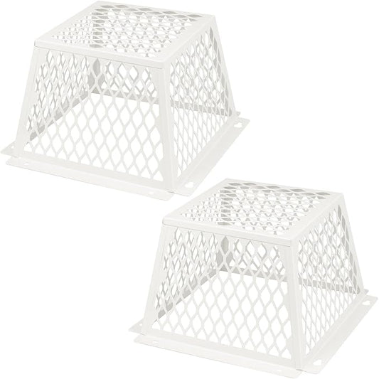 Dryer Vent Cover Outside,Dryer Vent Bird Guard for 5-6 inch Vent Hoods-2pk | Outdoor Bird Guard for Dryer Vent & Bathroom Exhaust,Galvanized Steel Dryer Vent Cage 8.5"Lx8.5"Wx6"H,Prevent Bird From Enter by JIANBENKJ