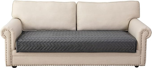 Eismodra Couch Cover,Sectional Couch Covers,Sofa Covers for 3 Cushion Couch,Anti-Slip Sofa Slipcovers for Dogs Cats Kids Loveseat Recliner L Shaped Armrest Backrest,Dark Gray 43''x82''(Only 1 Piece) by Eismodra